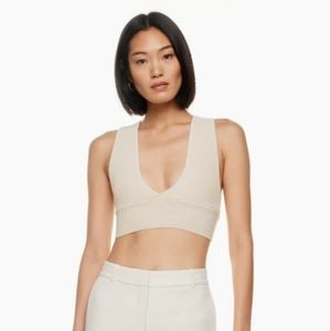 NWOT Aritzia Babaton Sculpt Knit Deep V Tank